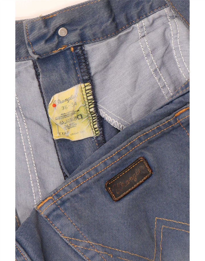 Wrangler Herren Texas Straight Jeans W36 L31 Blaue Baumwolle