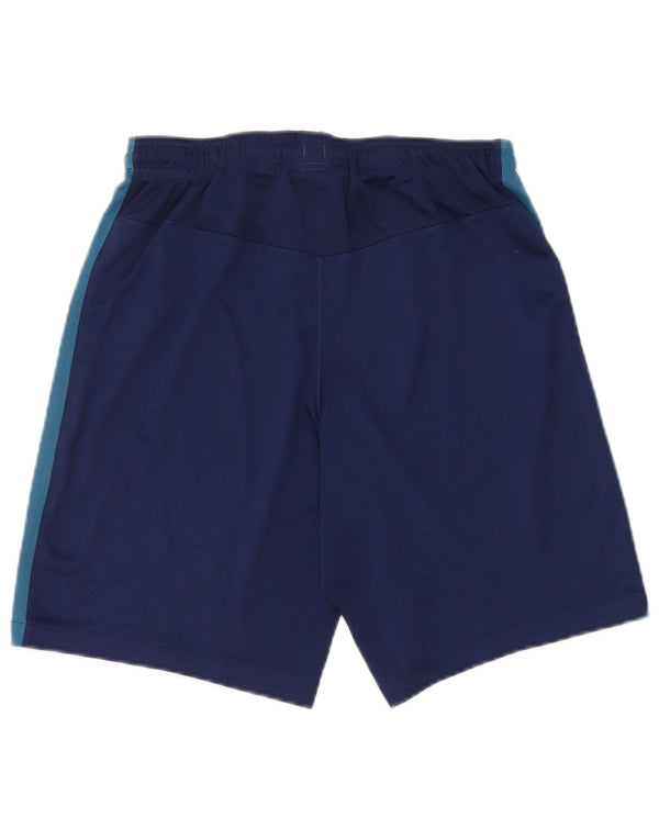 Nike Damen Dri Fit Sport Shorts UK 10 Small Marineblau Farbblock