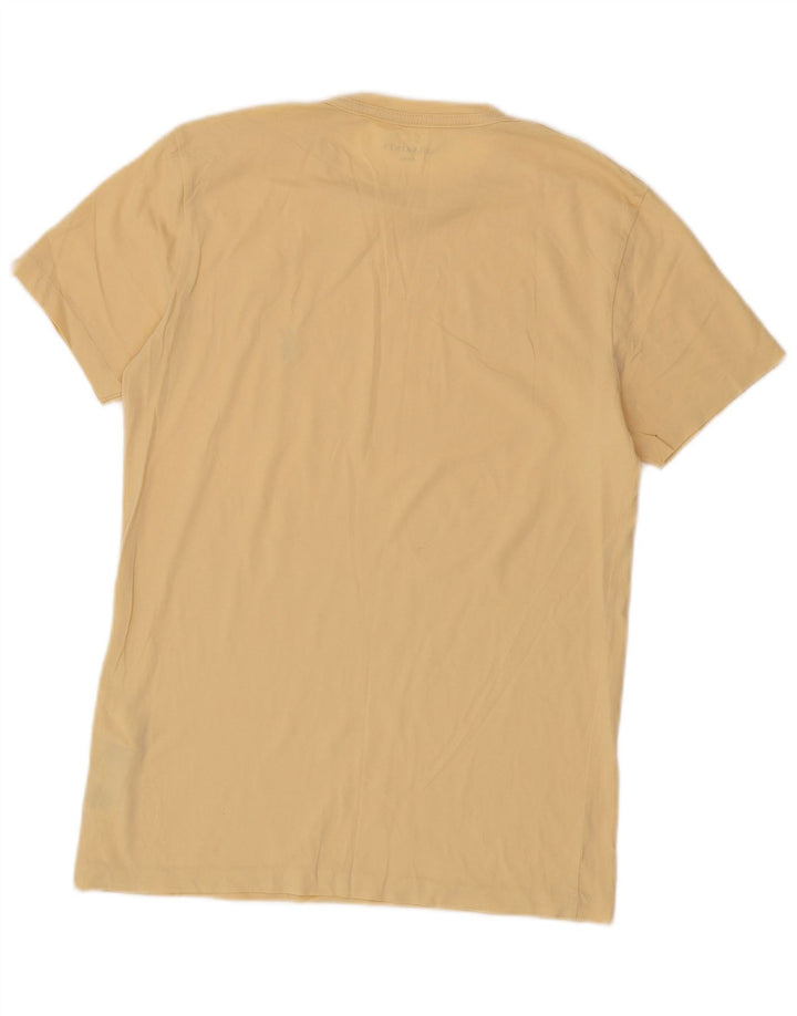 All Saints Herren T-Shirt Top Small Gelb Baumwolle