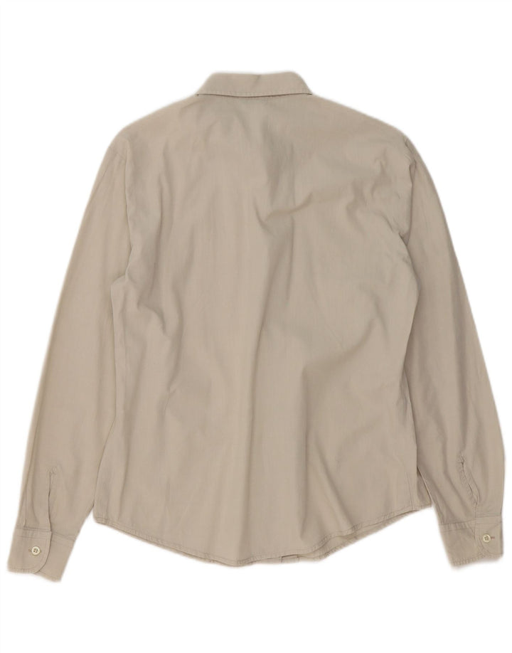 BENETTON Damen-Hemd UK 14 Mittelgrau