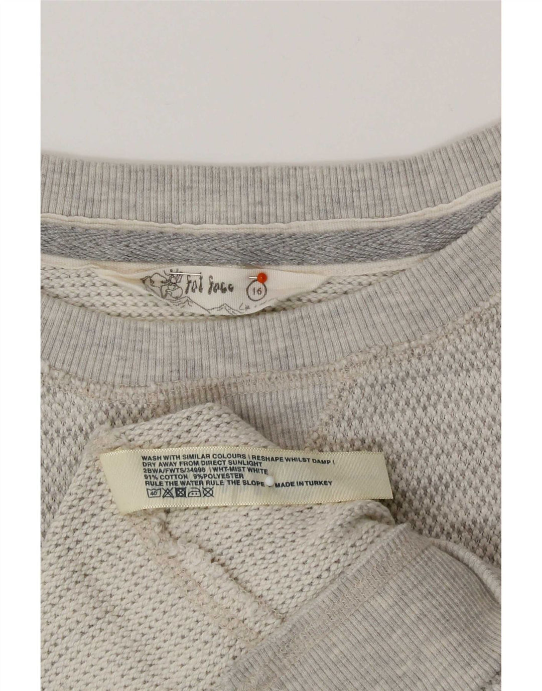 Fat Face Damen-Sweatshirt-Pullover, Gr. 40, Größe L, Grau, Baumwolle