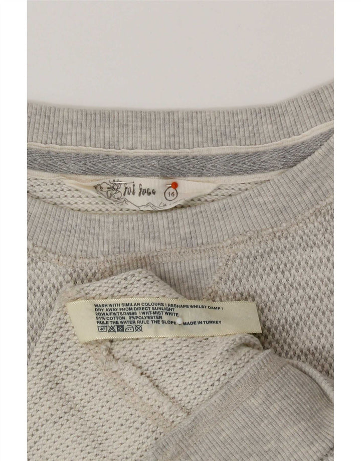 Fat Face Damen-Sweatshirt-Pullover, Gr. 40, Größe L, Grau, Baumwolle