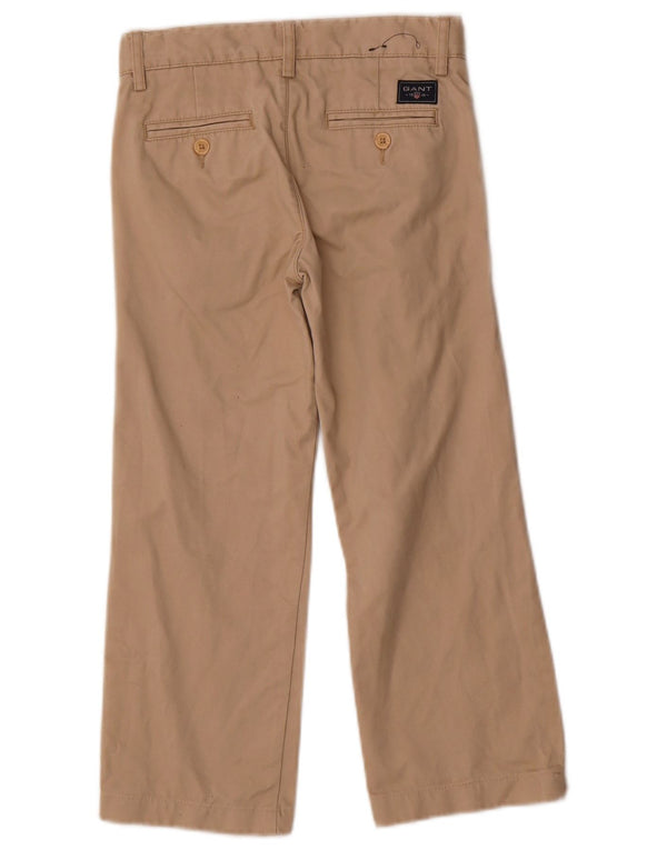 Gant Jungen-Chinohose mit lockerer Passform, 7–8 Jahre, Größe M, W24, L20, Beige, Baumwolle