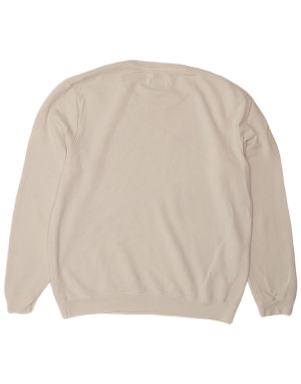 Jack Wills Herren-Sweatshirt, Pullover, groß, aus weißer Baumwolle