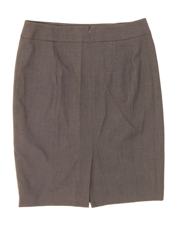 CALVIN KLEIN Womens Pencil Skirt US 10 Large W32  Grey Polyester Vintage Calvin Klein and Second-Hand Calvin Klein from Messina Hembry 