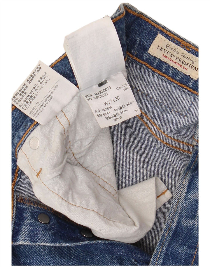 LEVI'S Herren 501 Straight Jeans W27 L30 Blaue Baumwolle