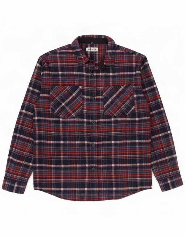 Paul Galvin Mens Flannel Shirt Medium Multicoloured Check Polyester