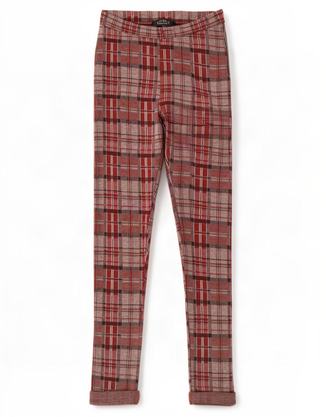 Topshop Damen-Leggings mit Grafik, UK 8, Größe S, rot kariert, Polyester
