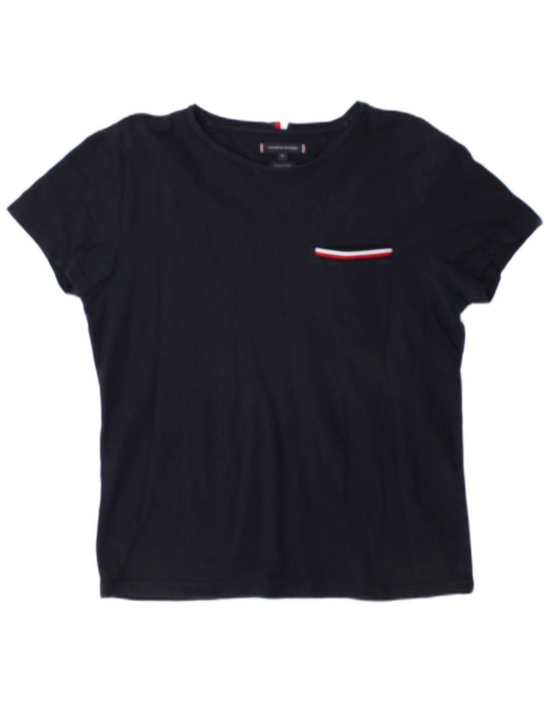 Tommy Hilfiger Herren-T-Shirt-Oberteil aus Baumwolle in mittlerem Marineblau