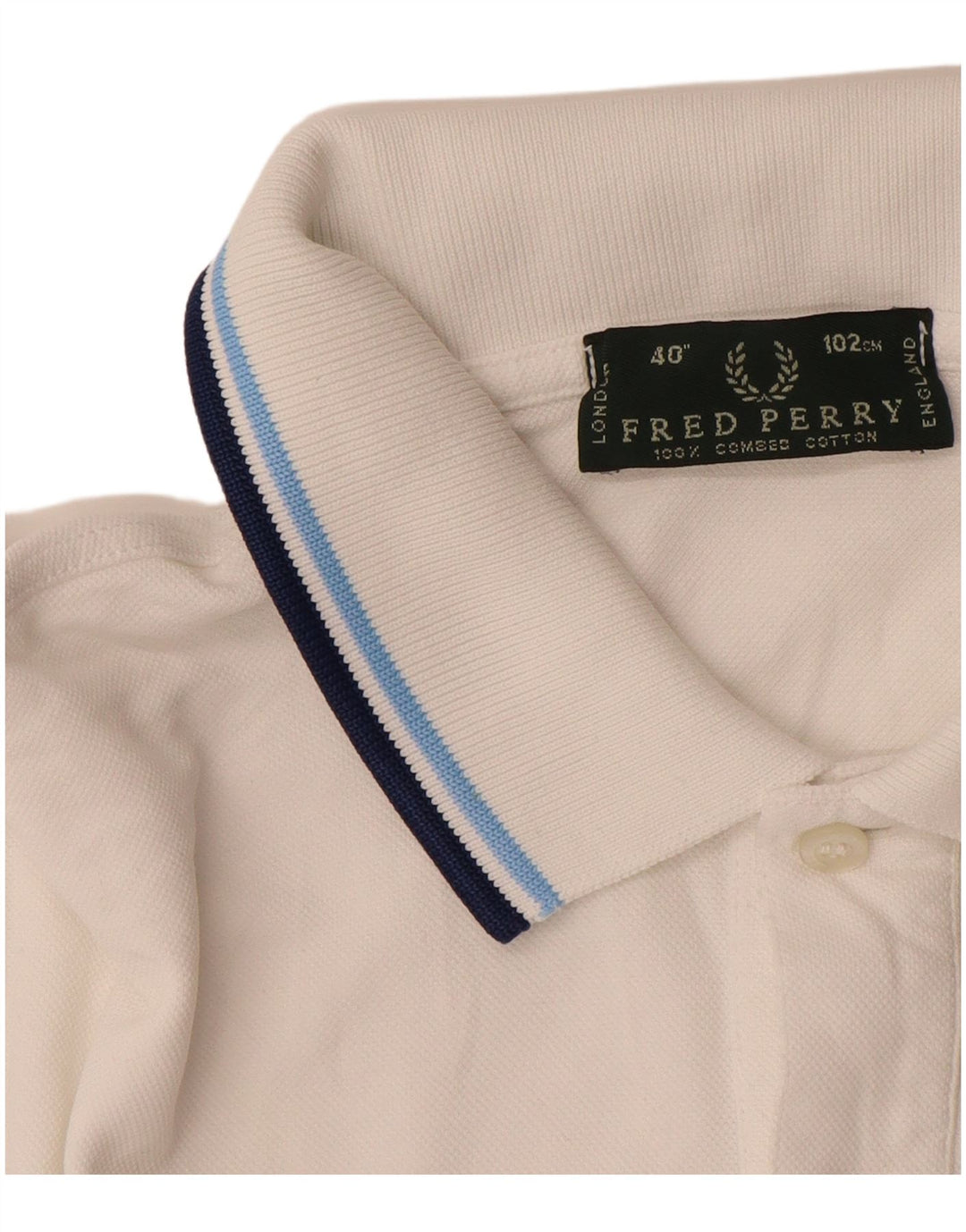 FRED PERRY Herren-Poloshirt aus mittelweißer Baumwolle