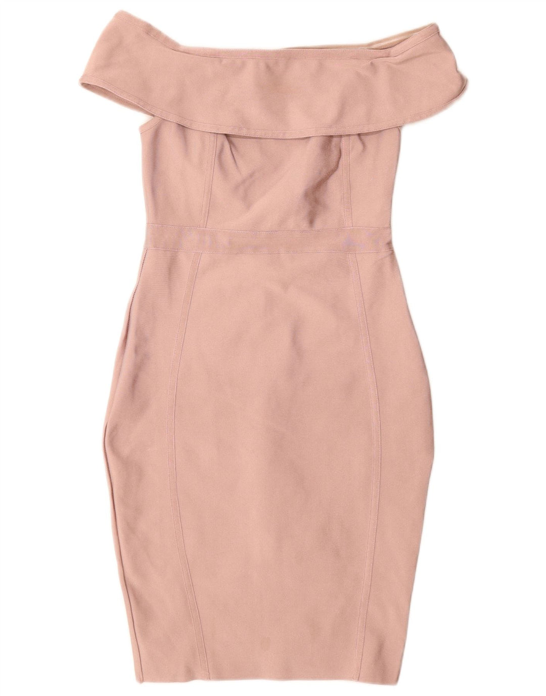 Schulterfreies, figurbetontes Damenkleid von Lipsy, Größe S, Rosa, Polyester