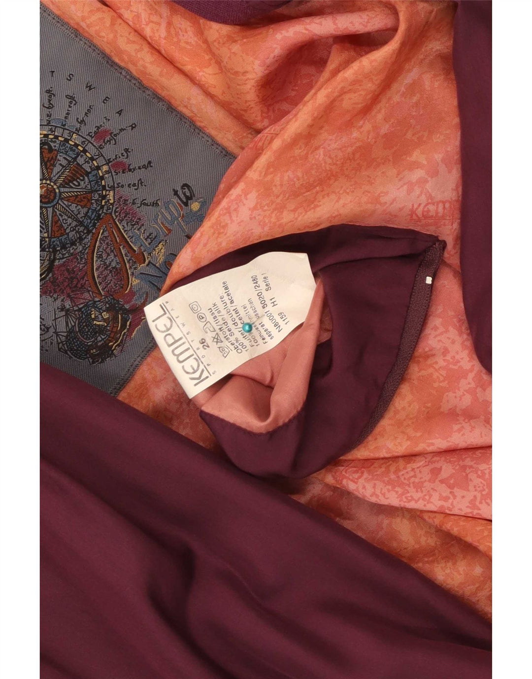 Kempel Herren Bomberjacke UK 42 XL Burgund Seide