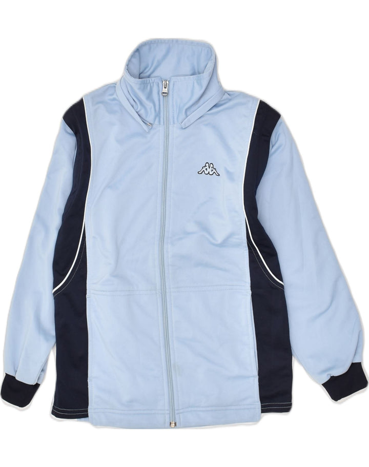 KAPPA Boys Tracksuit Top Jacket 9-10 Years Blue Colourblock Polyester | Vintage Kappa | Thrift | Second-Hand Kappa | Used Clothing | Messina Hembry 