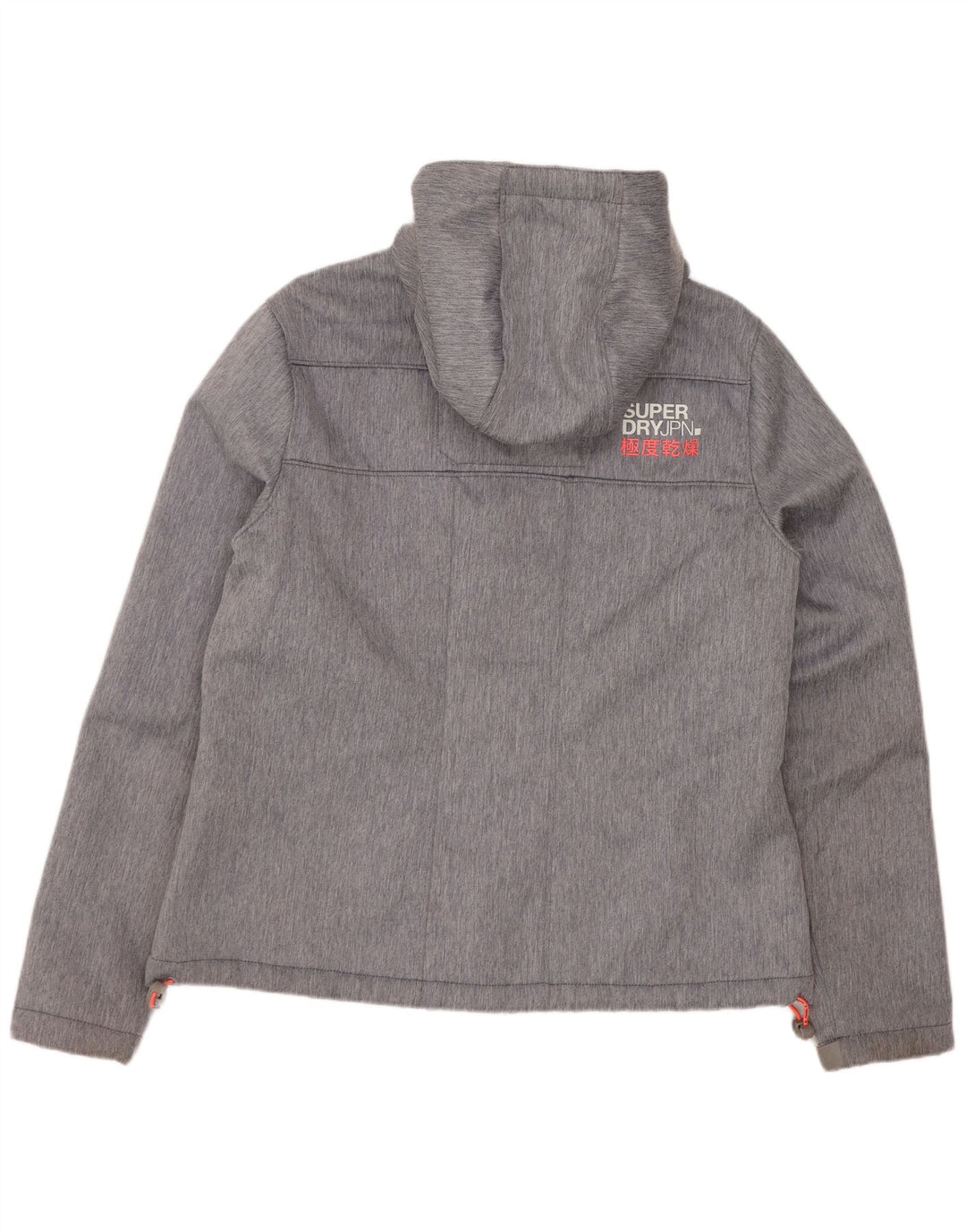 Superdry Damen-Windbreakerjacke mit Kapuze, UK 16, Größe L, grau, Polyester