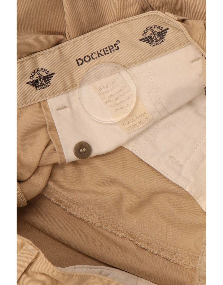 Dockers Herren Pegged Chino-Hose W33 L29 Beige