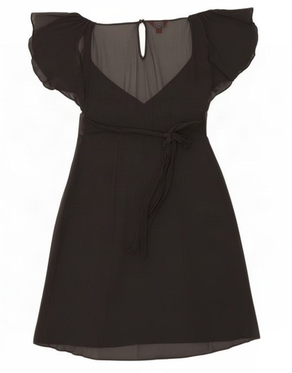 Monsoon Damen Empire-Kleid UK 12 Medium Schwarz