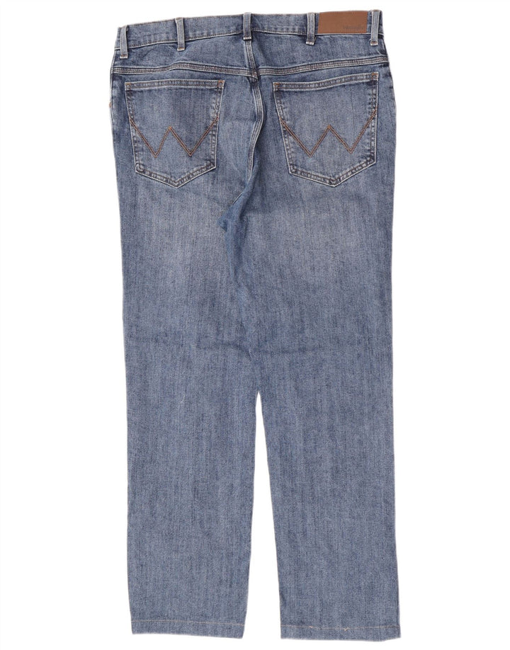 Wrangler Herren Straight Jeans W36 L29 Blaue Baumwolle