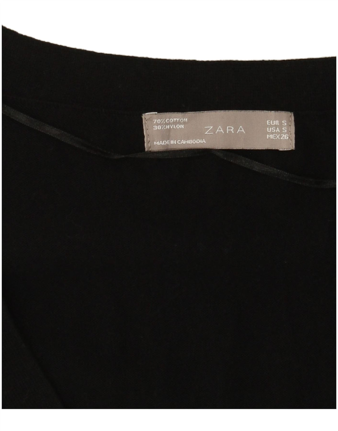 Zara Damen-Cardigan-Pullover UK 8 Small Schwarz