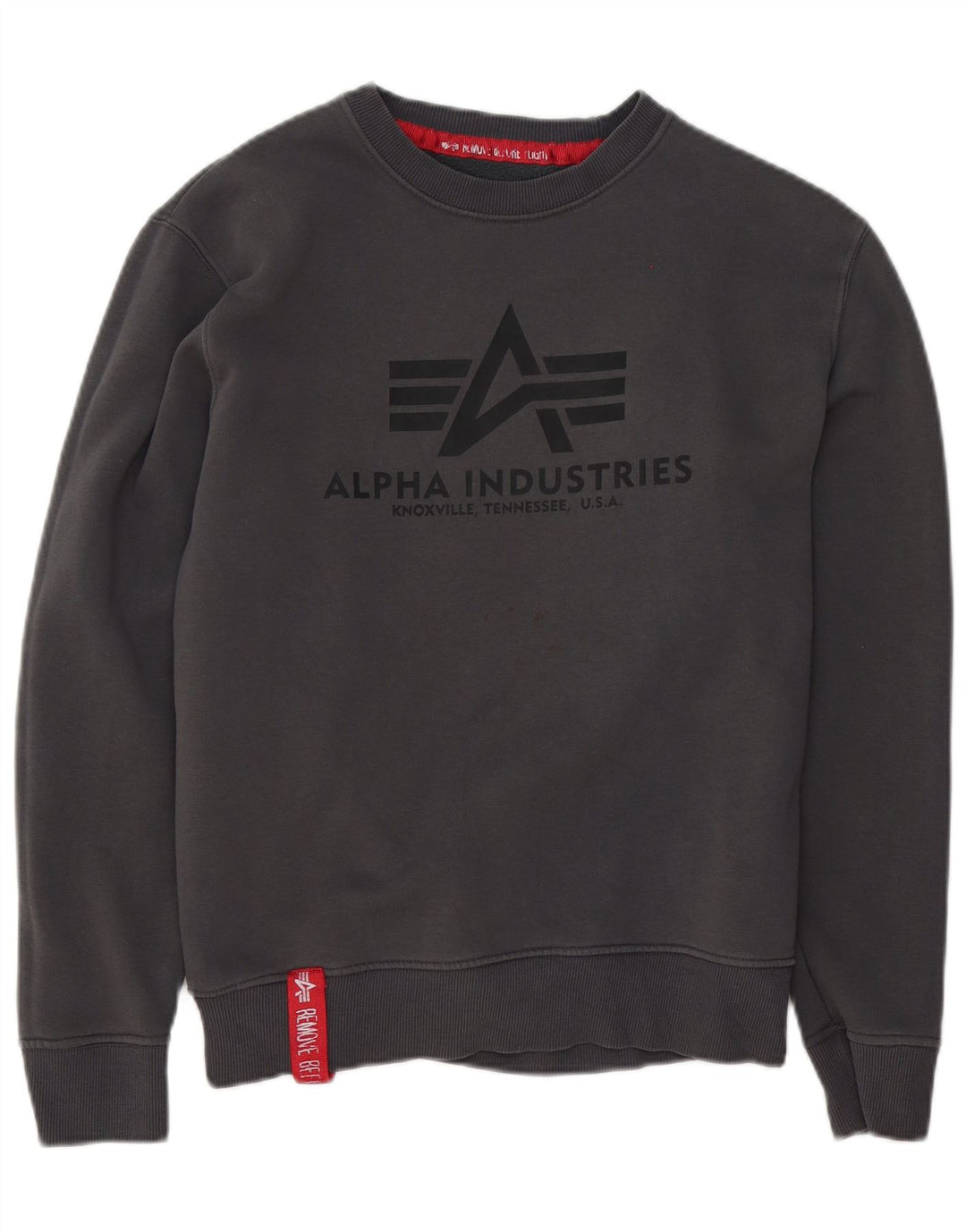 Alpha Industries Herren-Sweatshirt mit Grafik, Größe S, Grau, Baumwolle