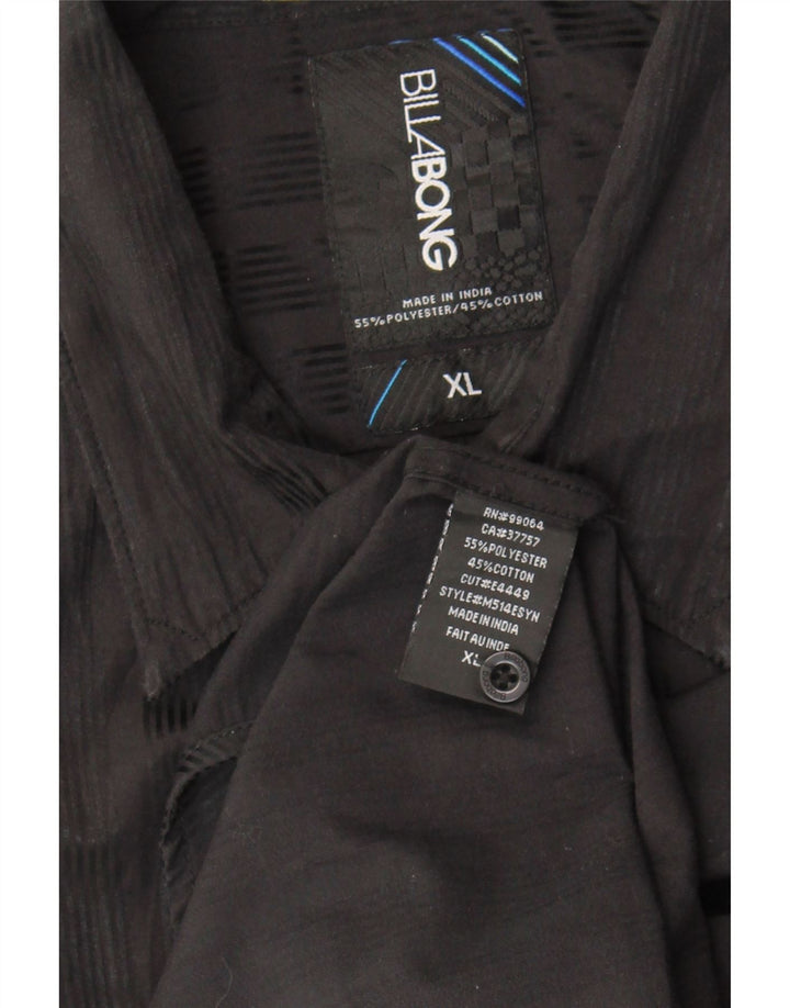 Billabong Mens Graphic Shirt XL Schwarz gestreift Polyester