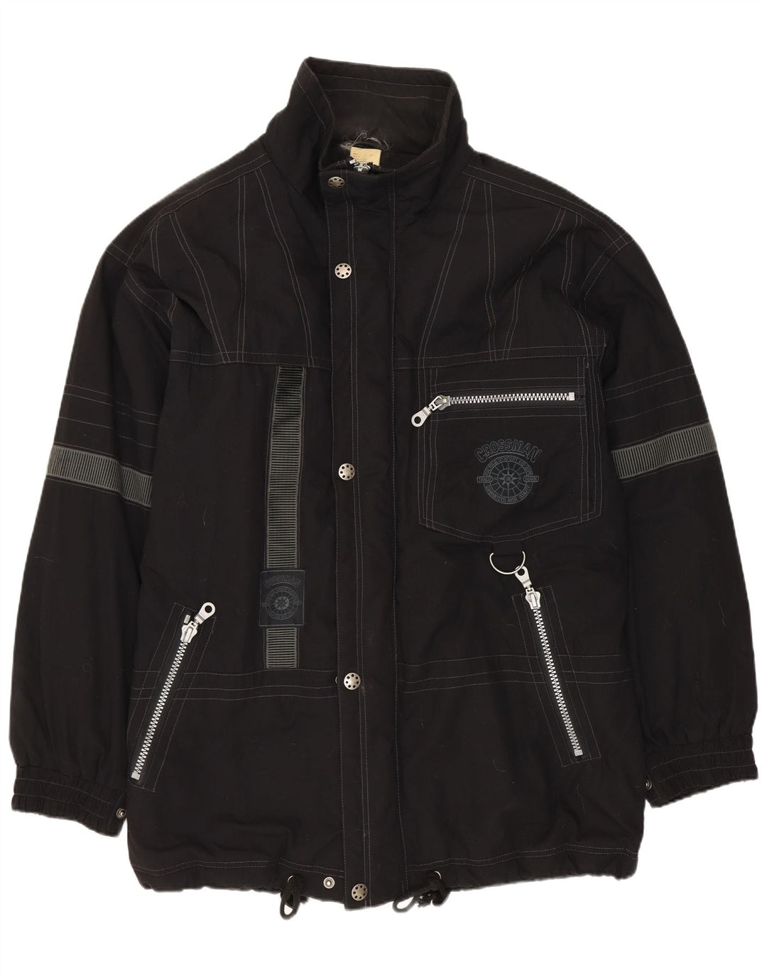VINTAGE Herren Windjacke UK 42 XL Schwarz Polyester