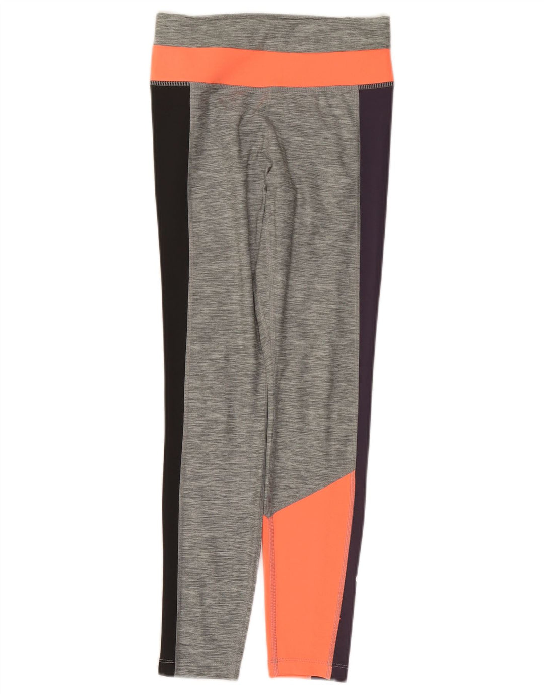 Nike Damen Dri Fit Leggings UK 10 Small Graues Colourblock-Polyester