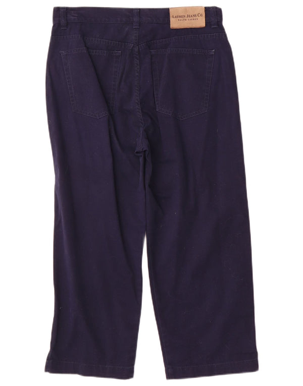 Ralph Lauren Damen-Caprihose mit hoher Taille, US 6, M, W28, L21, Marineblau