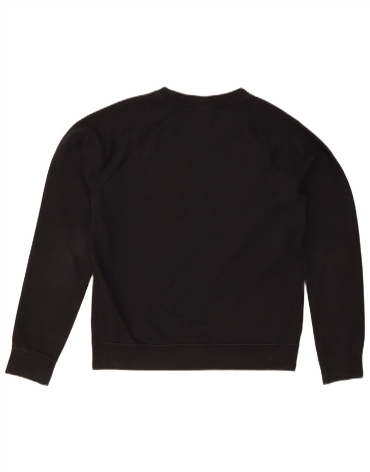 NIKE Womens Graphic Sweatshirt Jumper UK 10 Small Black Cotton