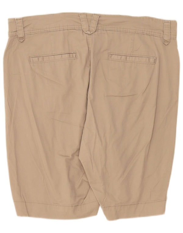 Lee Womens Riders Casual Shorts US 14 XL W36 Beige Baumwolle
