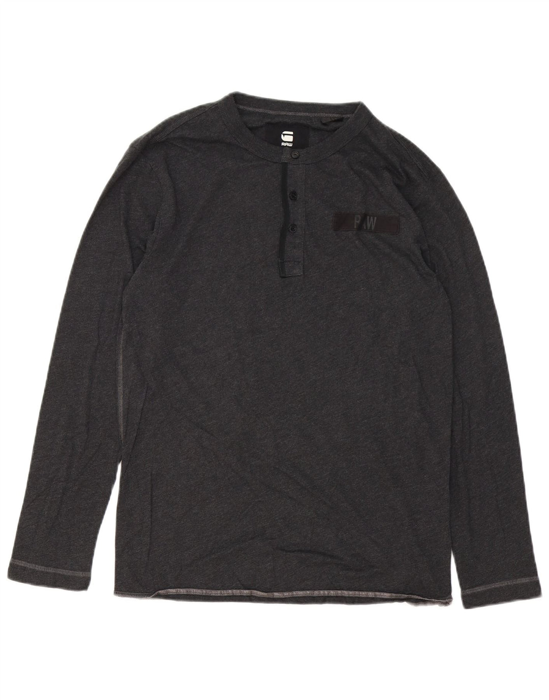 G-Star Herren-Oberteil, langärmelig, klein, graue Baumwolle