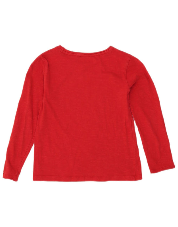 GUESS Boys Graphic Top Long Sleeve 5-6 Years Red Flecked