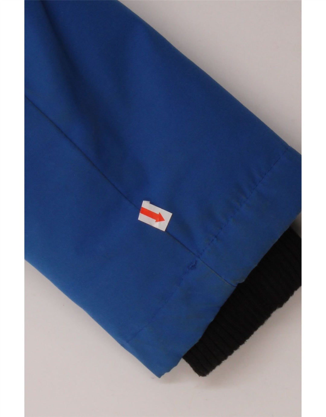 SUPERDRY Wattierter Herrenmantel mit grafischer Kapuze, UK 36, Größe S, blaues Nylon