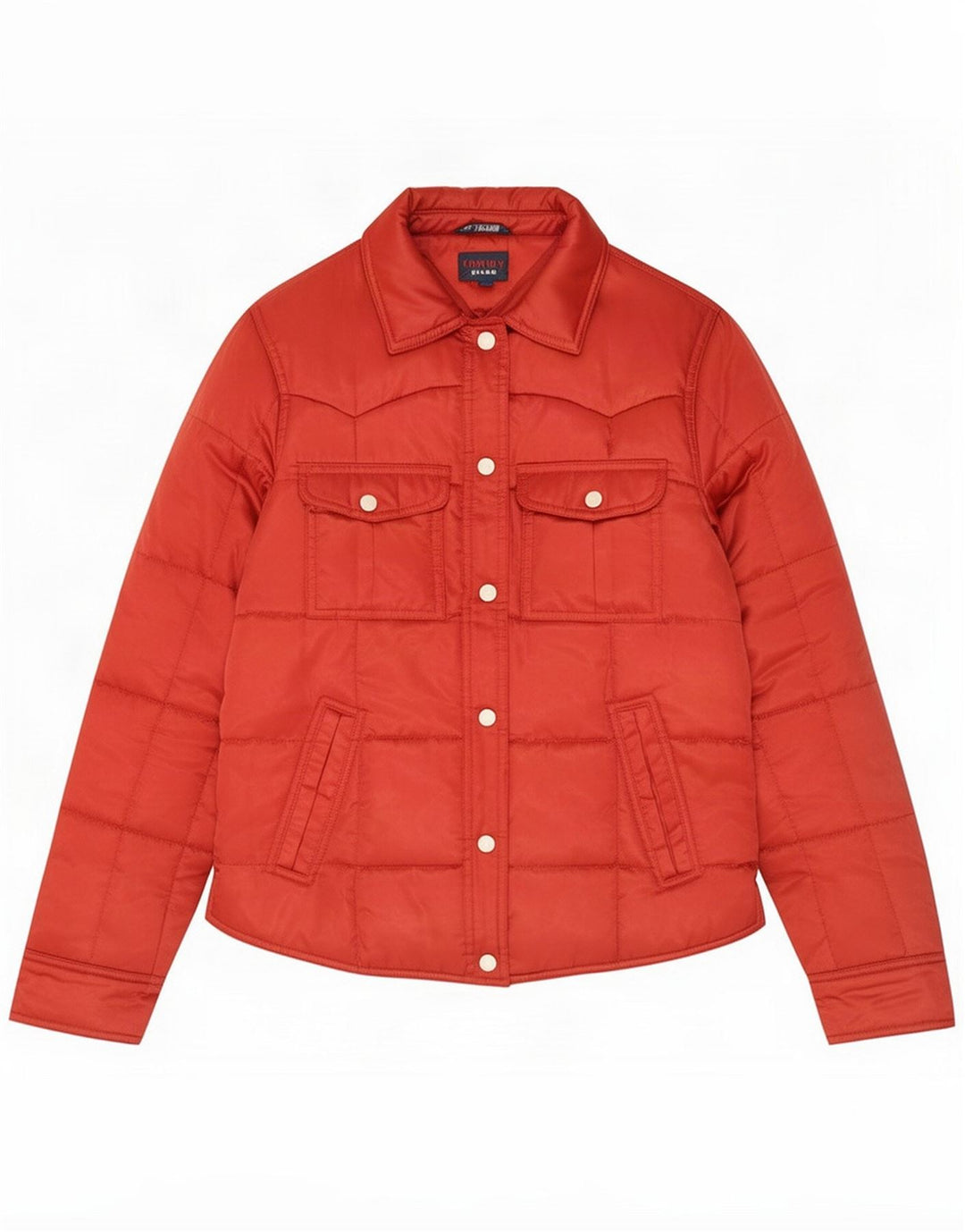 Tommy Hilfiger Wattierte Damenjacke UK 12 Mittelrotes Polyester