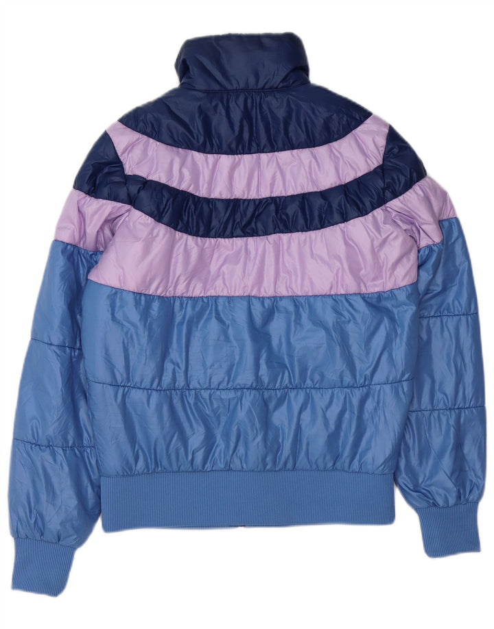 PUMA Damen Wattierte Jacke UK 10 Small Blue Colourblock Polyester