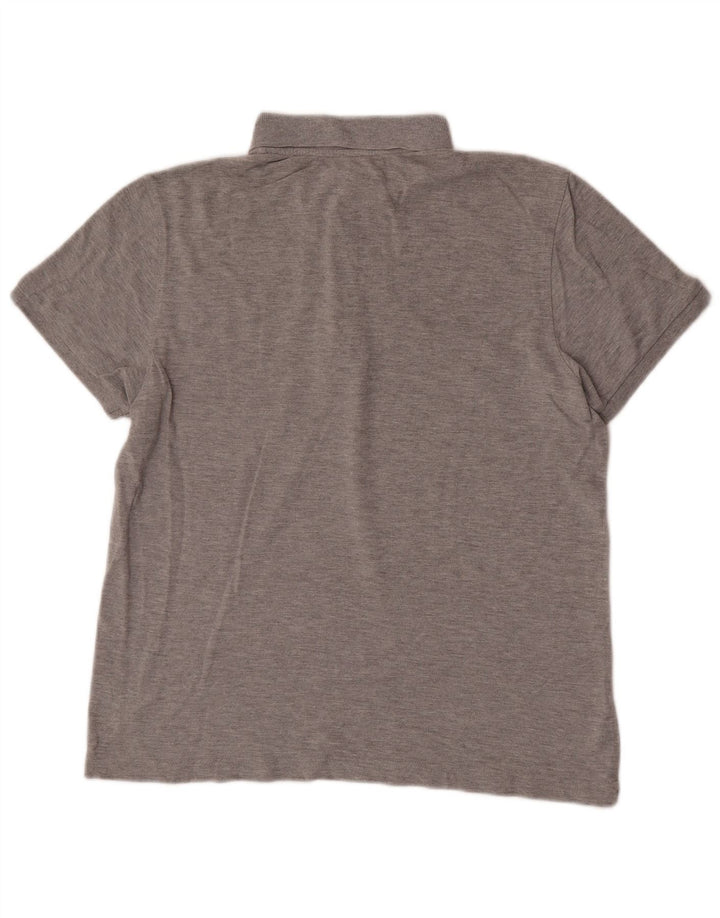 Lotto Herren-Poloshirt, groß, grau gesprenkelte Baumwolle