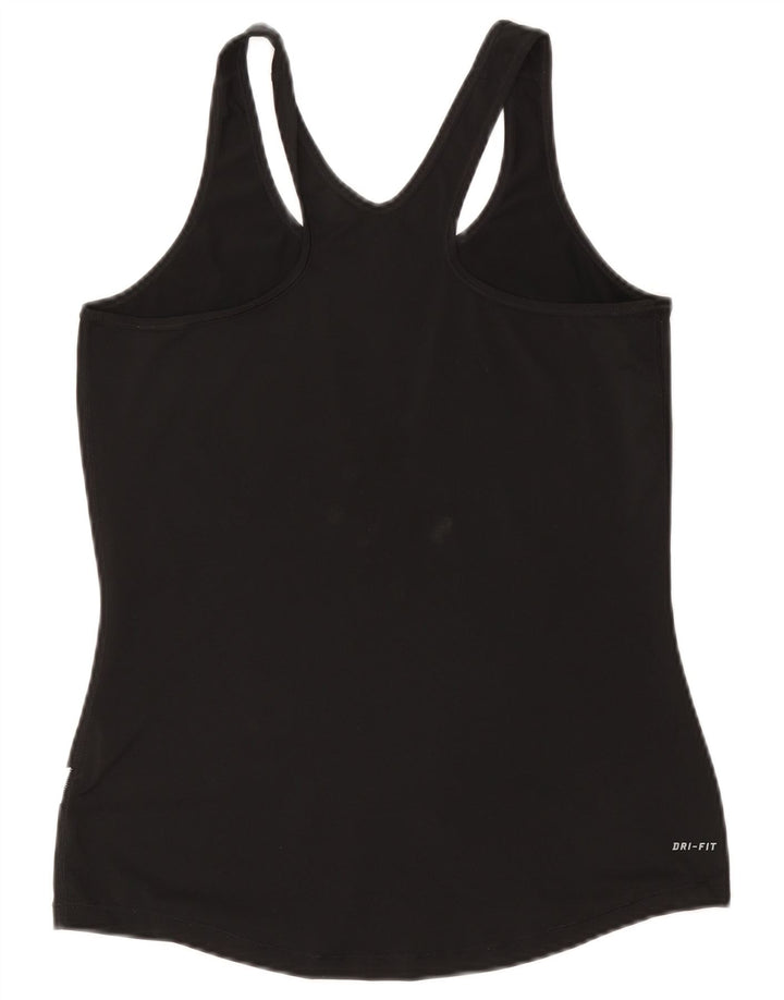 Nike Damen Dri Fit Graphic Vest Top UK 14 Large Schwarz