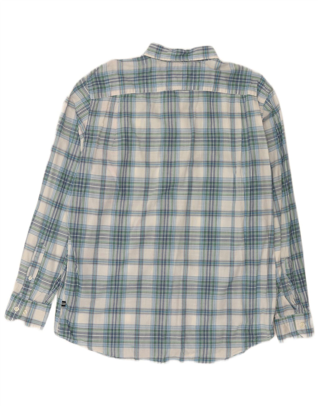 Nautica Herrenhemd, groß, blau kariert, Baumwolle