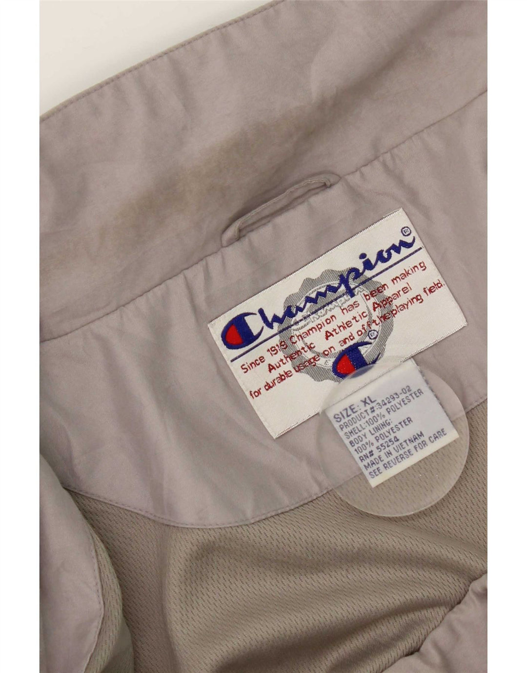 Champion Herren-Regenjacke UK 42 XL Graues Colourblock-Polyester