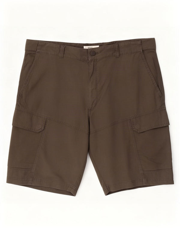 Marks & Spencer Herren Cargoshorts W40 XL Khaki Baumwolle