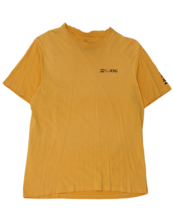 Billabong Herren T-Shirt Top Large Gelb Baumwolle