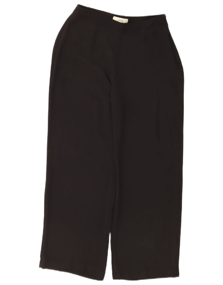 Zara Damen-Hose mit lockerer Passform, EU 40, Mittel W30 L26, Schwarz, Polyester