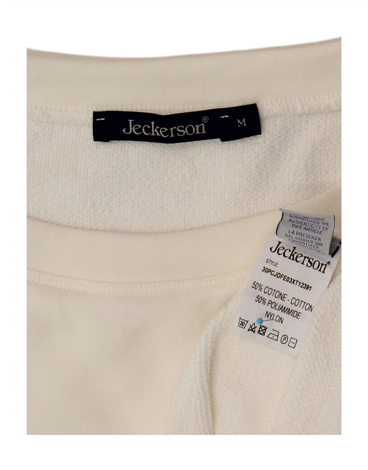 Jeckerson Damen T-Shirt Top UK 14 Mittelweiße Baumwolle