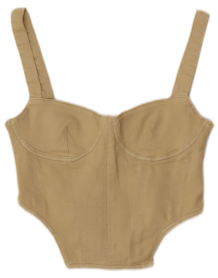 Zara Damen Korsett-Oberteil UK 8 Small Grün