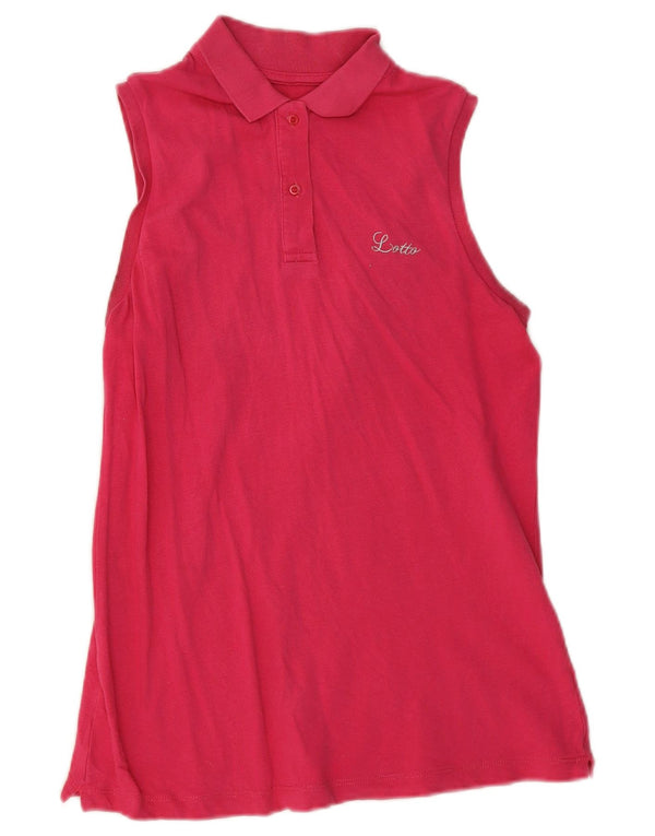 Lotto Damen Ärmelloses Poloshirt UK 12 Mittelrosa