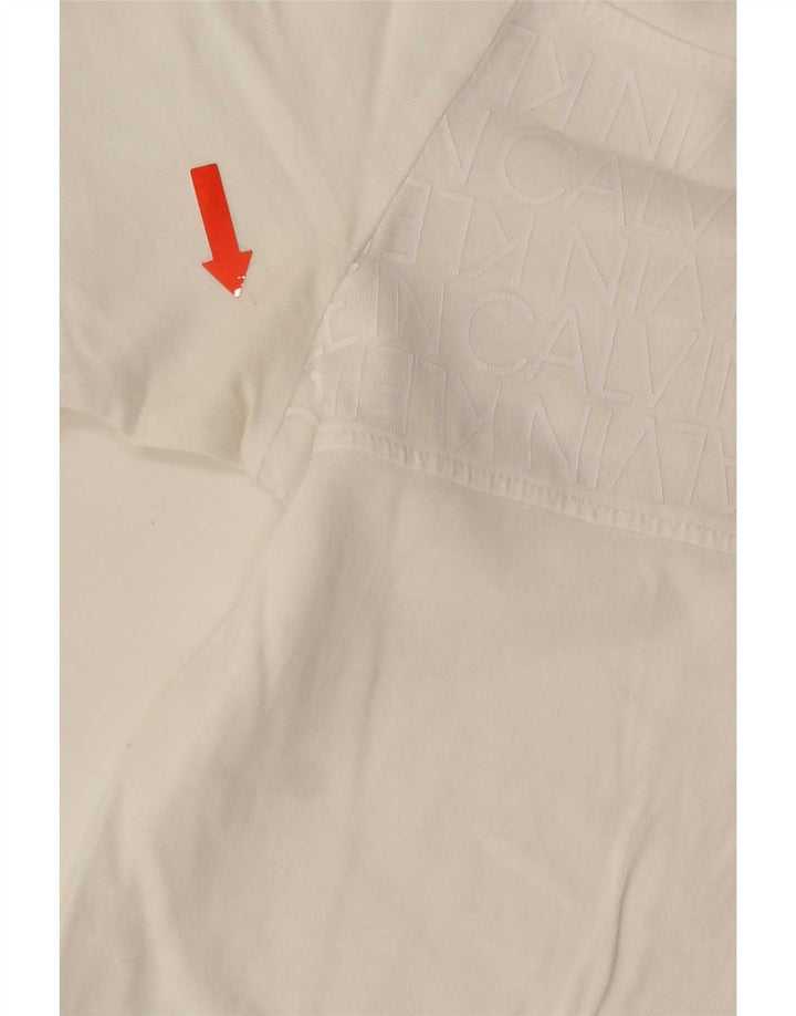 Calvin Klein Herren T-Shirt mit Grafik, Größe L, Weiß