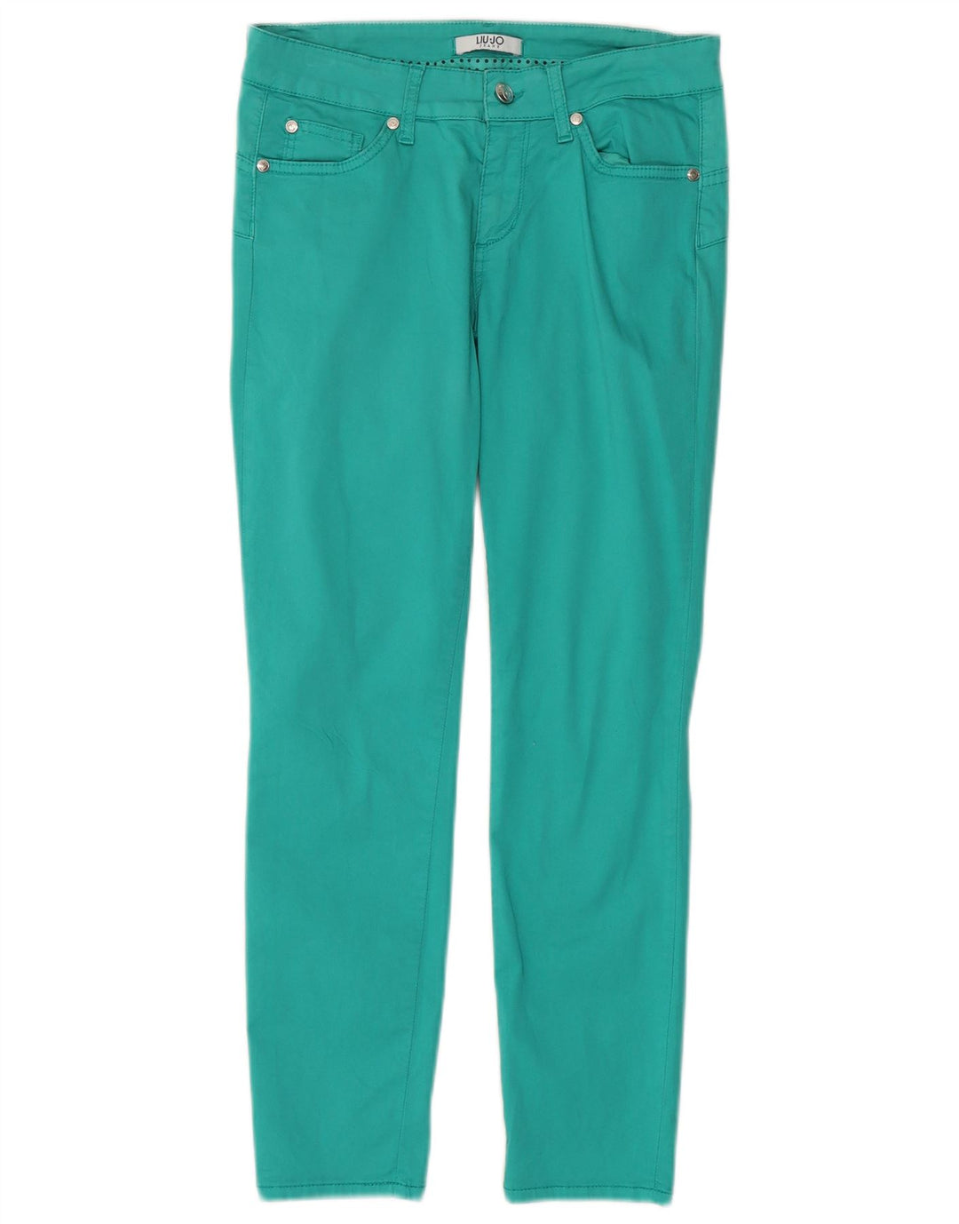 Liu Jo Damen Slim Freizeithose W28 L27 Türkis