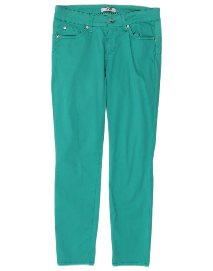 Liu Jo Damen Slim Freizeithose W28 L27 Türkis
