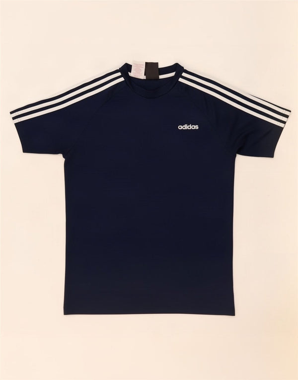 Adidas Jungen Climalite T-Shirt Top 13-14 Jahre Marineblau Polyester
