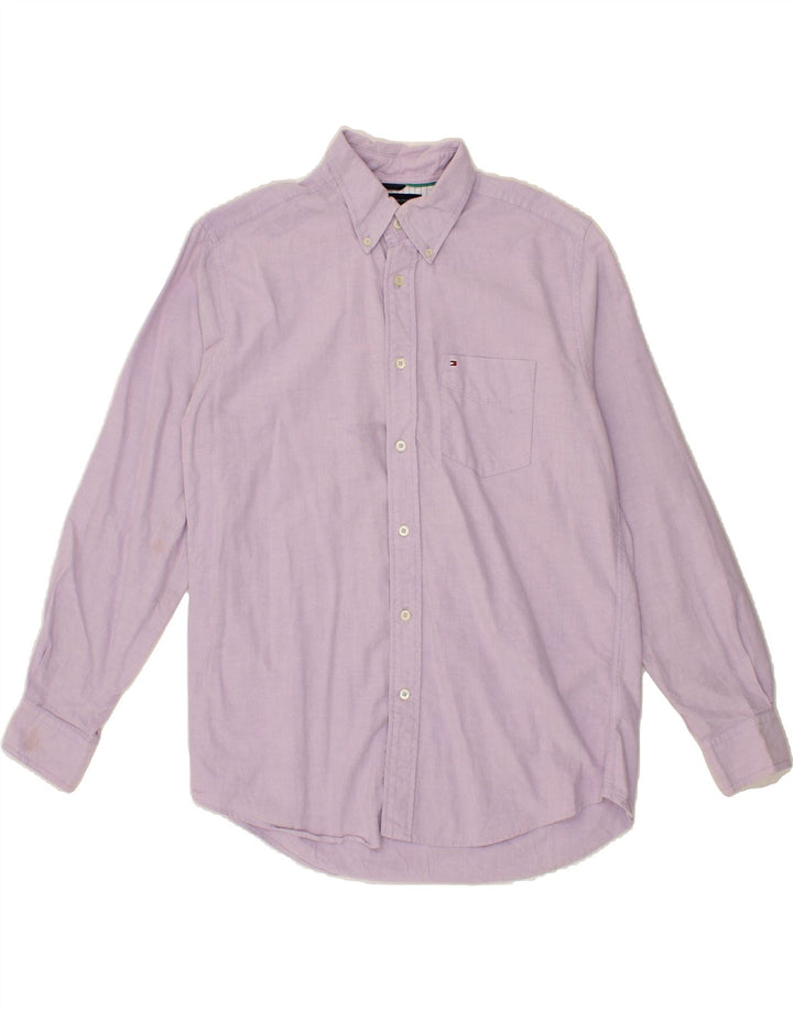 TOMMY HILFIGER Mens Shirt Medium Pink Cotton Vintage Tommy Hilfiger and Second-Hand Tommy Hilfiger from Messina Hembry 