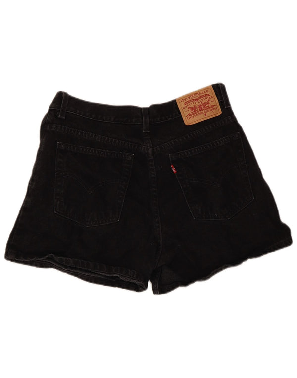 Levi's Damen-Jeansshorts mit hohem Bund, Größe 13, große schwarze Baumwolle